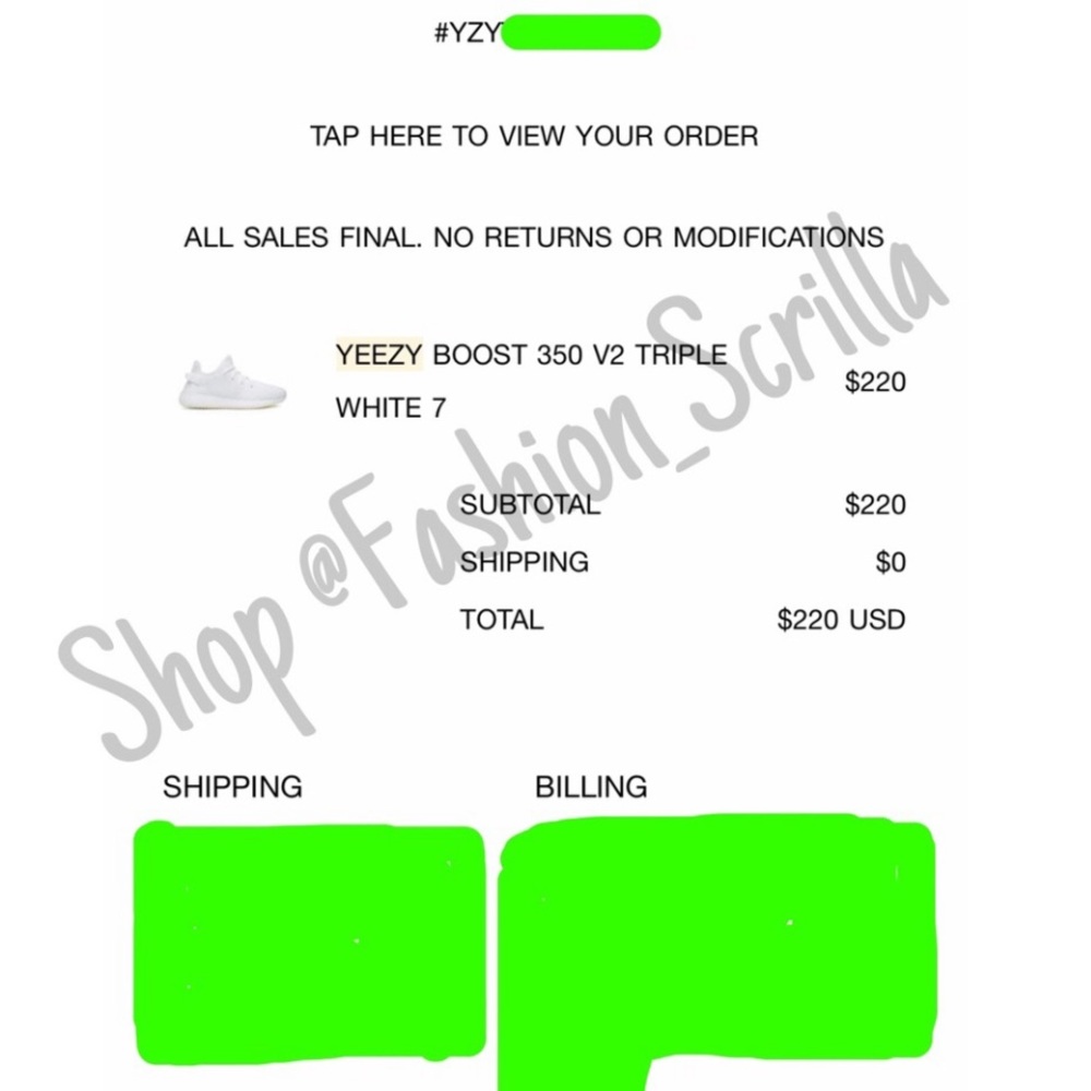 Yeezy 350 V2 Triple White Adidas Sneakers - Picture 8 of 14